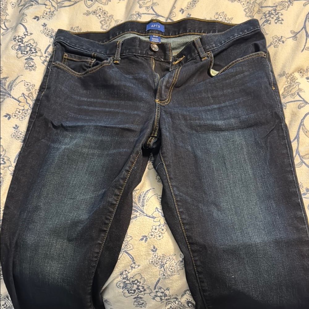 Apt. 9 Blue Skinny Jeans with Stretch